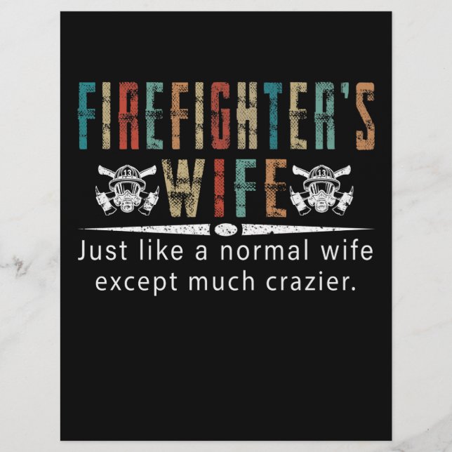 Firefighter Gift | Firefighter Wife Lovers Custom Letterhead (Front)