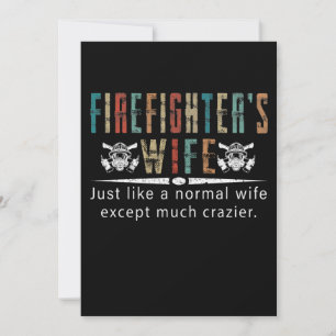 Firefighter Gift Firefighter Wife Lovers Holiday Card