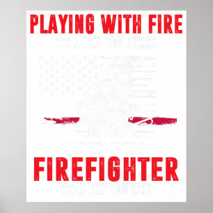 Firefighter Gift For Men Funny Firefighter Will Ge Poster