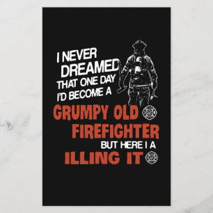 Firefighter Gift Grumpy Old Firefighter Flyer