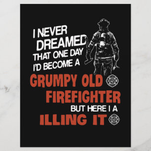 Firefighter Gift Grumpy Old Firefighter Flyer