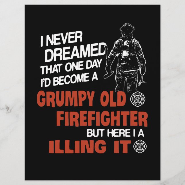 Firefighter Gift | Grumpy Old Firefighter Flyer (Front)