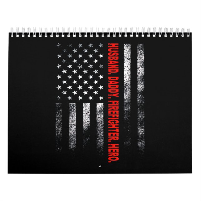 Firefighter Gift | Husband Daddy Firefighter Hero Calendar (Cover)