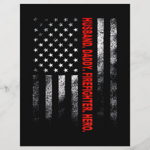 Firefighter Gift Husband Daddy Firefighter Hero Flyer