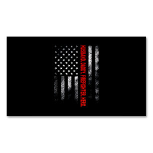 Firefighter Gift Husband Daddy Firefighter Hero Magnetic Business Card