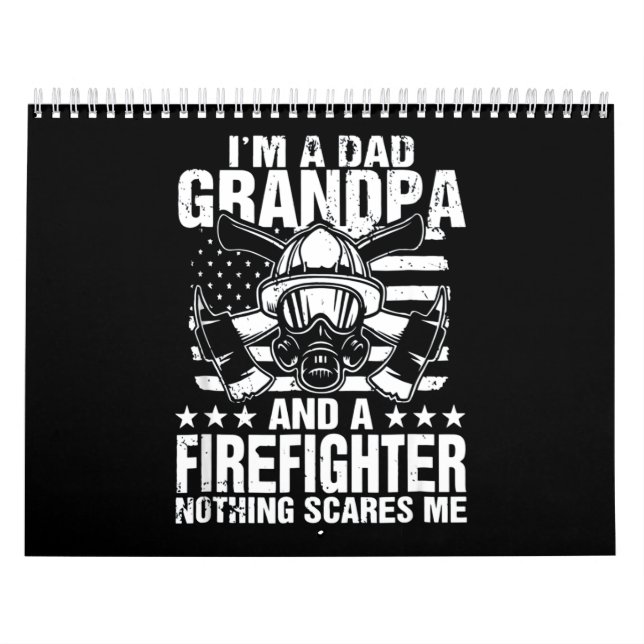 Firefighter Gift | I'm A Dad Grandpa Firefighter Calendar (Cover)