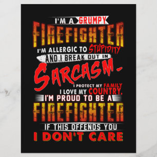 Firefighter Gift I'm A Grumpy Firefighter Flyer