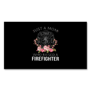Firefighter Gift Just A Mum Firefighter Magnetic Business Card