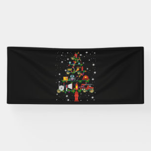 Firefighter Gift Merry Christmas Firefighter Fun Banner