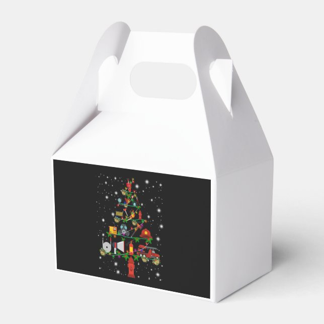 Firefighter Gift | Merry Christmas Firefighter Fun Favour Box (Front Side)