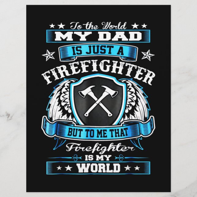 Firefighter Gift | My Dad Is Just A Firefighter Flyer (Front)