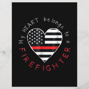 Firefighter Gift My Heart Be Longs Firefighter Flyer