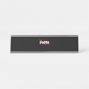 Firefighter Gift   Poppa Firefighter Gifts Desk Name Plate