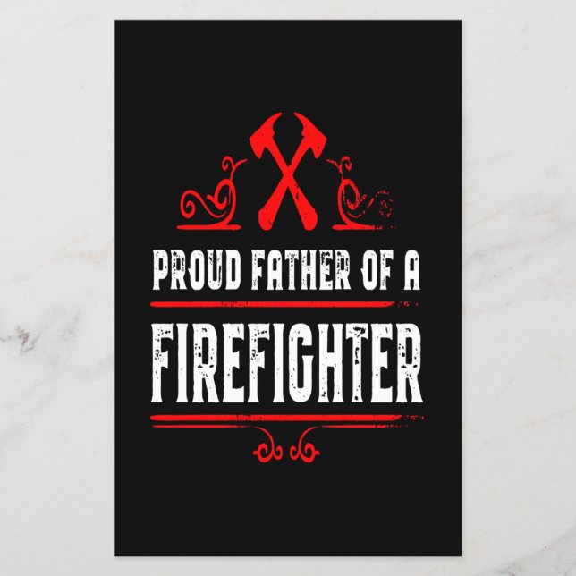 Firefighter Gift | Proud Father Of A Firefighter Flyer (Front)