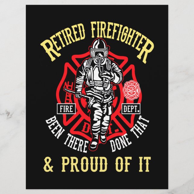 Firefighter Gift | Retired Firefighter & Proud Custom Letterhead (Front)