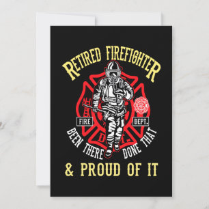 Firefighter Gift   Retired Firefighter & Proud Holiday Card
