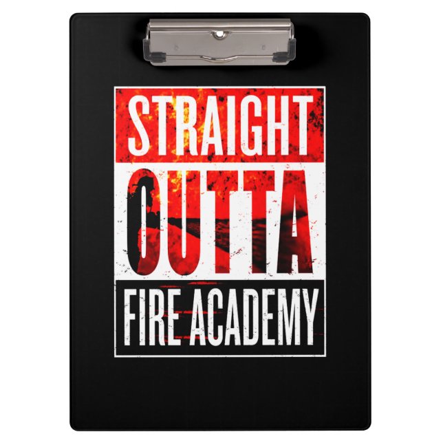 Firefighter Gift | Straight Outta Firefighter Clipboard (Front)