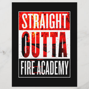 Firefighter Gift Straight Outta Firefighter Flyer