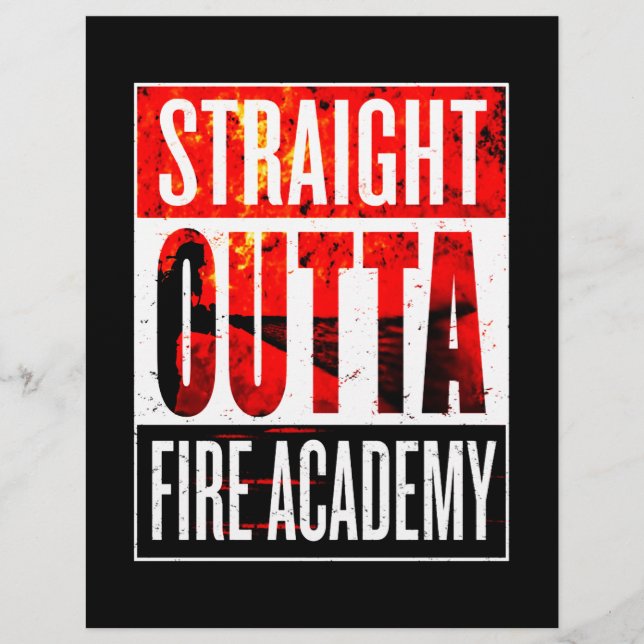 Firefighter Gift | Straight Outta Firefighter Flyer (Front)