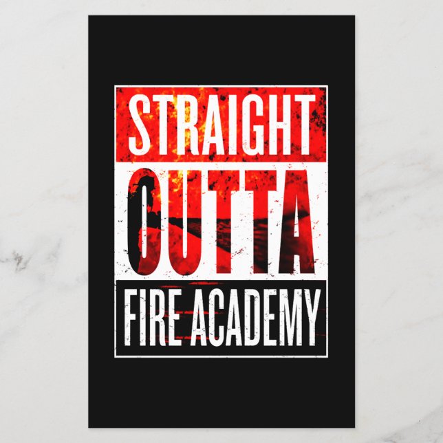 Firefighter Gift | Straight Outta Firefighter Flyer (Front)
