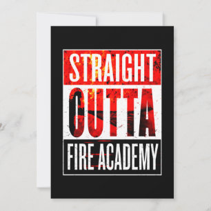 Firefighter Gift Straight Outta Firefighter Holiday Card