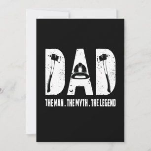 Firefighter Gift The Man The Myth The Legend Holiday Card