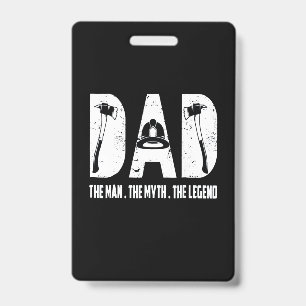 Firefighter Gift The Man The Myth The Legend ID Badge