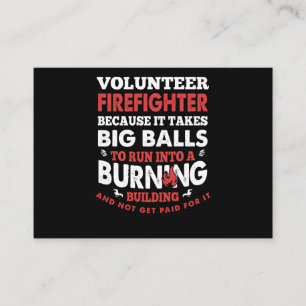 Firefighter Gift Volunteer Firefighter Business Card