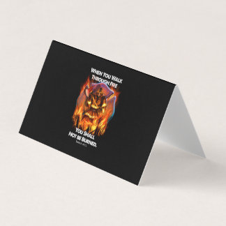 Firefighter Gift | When You Walk Through Fire Business Card