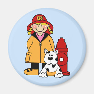 Firefighter (Girl) Magnet