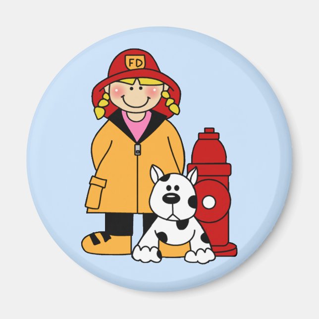 Firefighter (Girl) Magnet (Front)