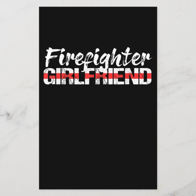 Firefighter Girlfriend Thin Red Line Firewoman Flyer (Front)