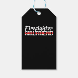 Firefighter Girlfriend Thin Red Line Firewoman Gift Tags