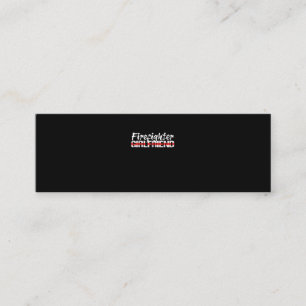 Firefighter Girlfriend Thin Red Line Firewoman Mini Business Card