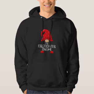 Firefighter Gnome Matching Family Group Christmas  Hoodie