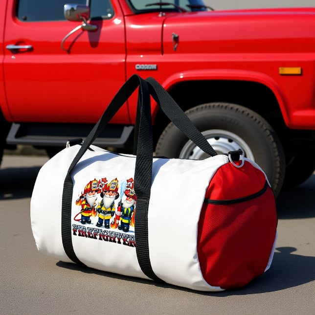 Firefighter Gnomes Brave Little Heroes Duffle Bag (Creator Uploaded)