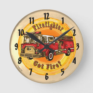 Firefighter Got Fire  Clock