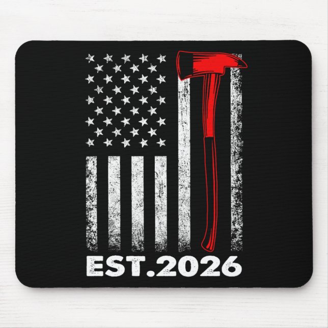 Firefighter Graduation Est 2026 Fire Academy Exam  Mouse Pad (Front)