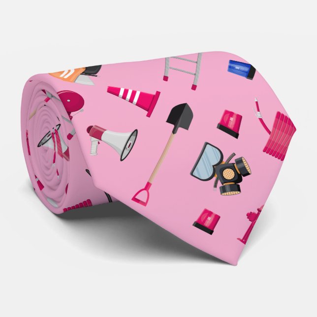 Firefighter Graduation Pink necktie (Rolled)