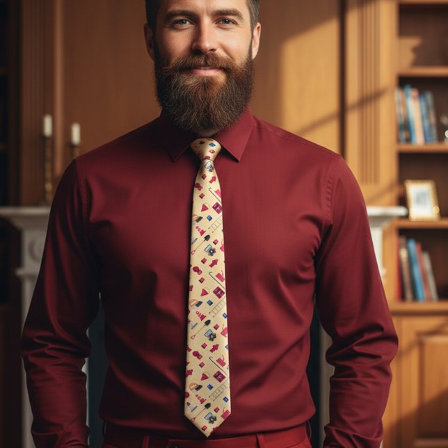 Firefighter Graduation yellow necktie (Creator Uploaded)