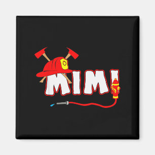 Firefighter Grandma Shirt Fire Department Hydrant Magnet