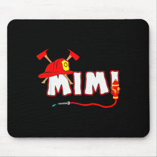 Firefighter Grandma Shirt Fire Department Hydrant Mouse Pad