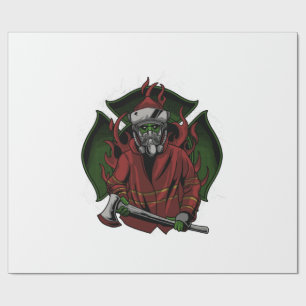 Firefighter Halloween Costume Wrapping Paper