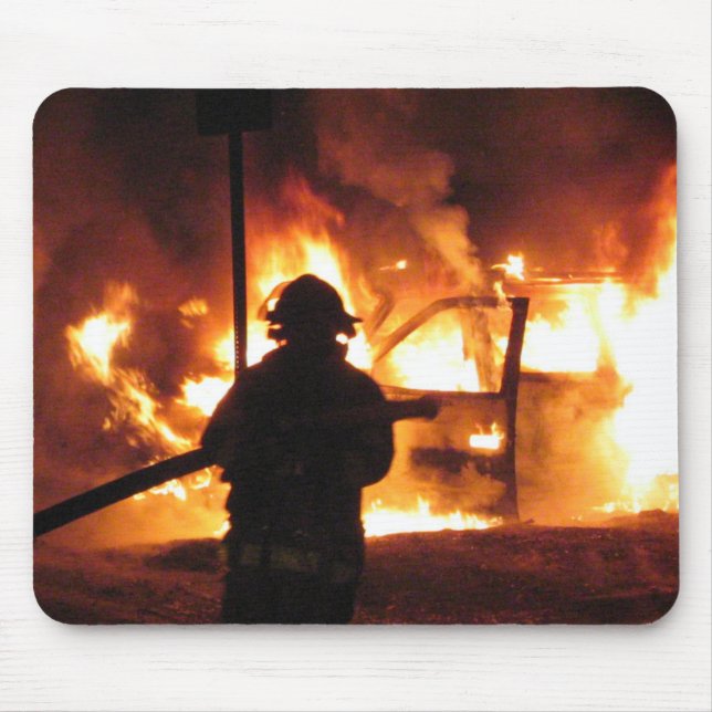 Firefighter Handline Mouse Pad (Front)