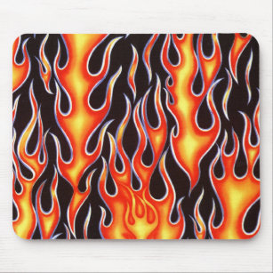 Firefighter Harley Racing Flames Gifts! Mouse Pad