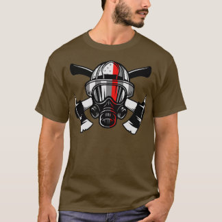 Firefighter Helemet And Axe Classic TShirt