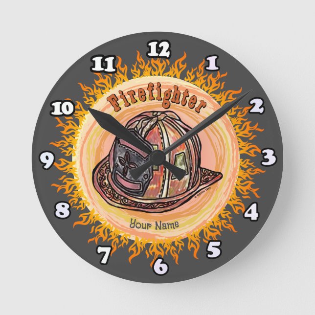 Firefighter Helmet clock (Front)