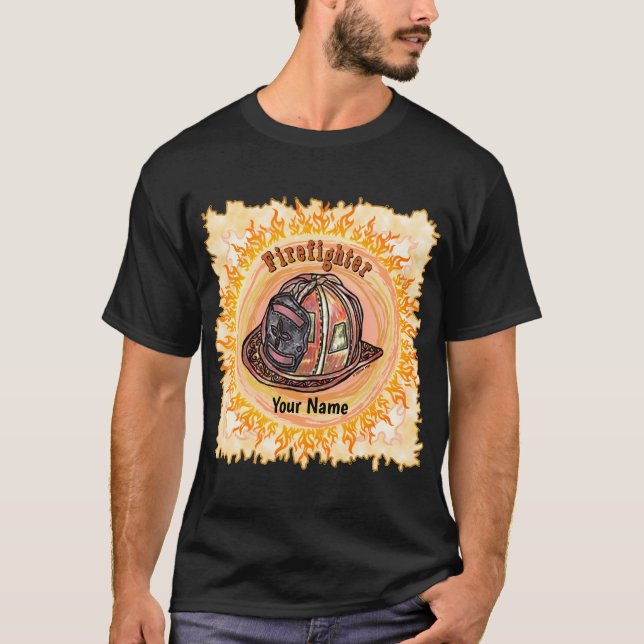 Firefighter Helmet  firefighters t-shirt (Front)