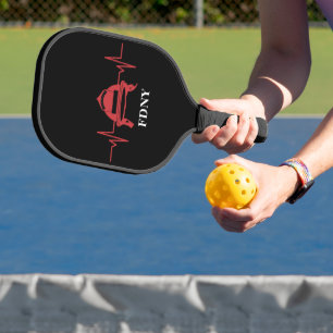 Firefighter Helmet Heartbeat Personalised Pickleball Paddle