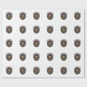 Firefighter Hero Cat Cat Graphic Tee Art - Firefig Wrapping Paper